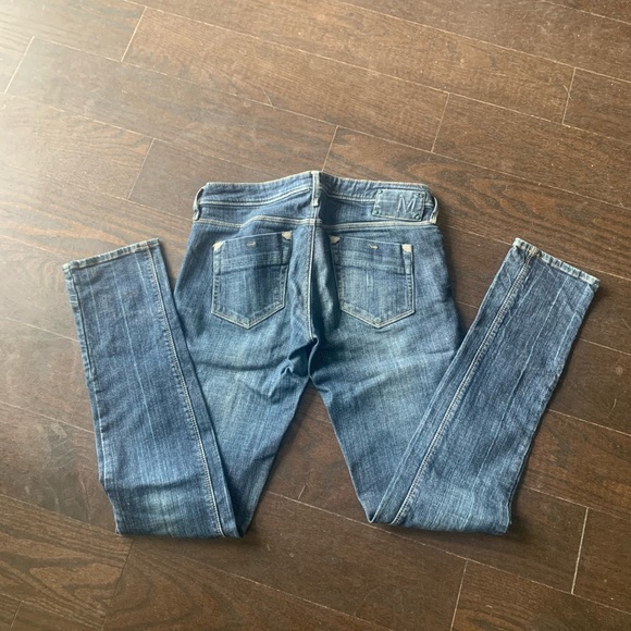 Dark denim boot cut Mango jeans with low waist size 6 - Picture 6 of 7